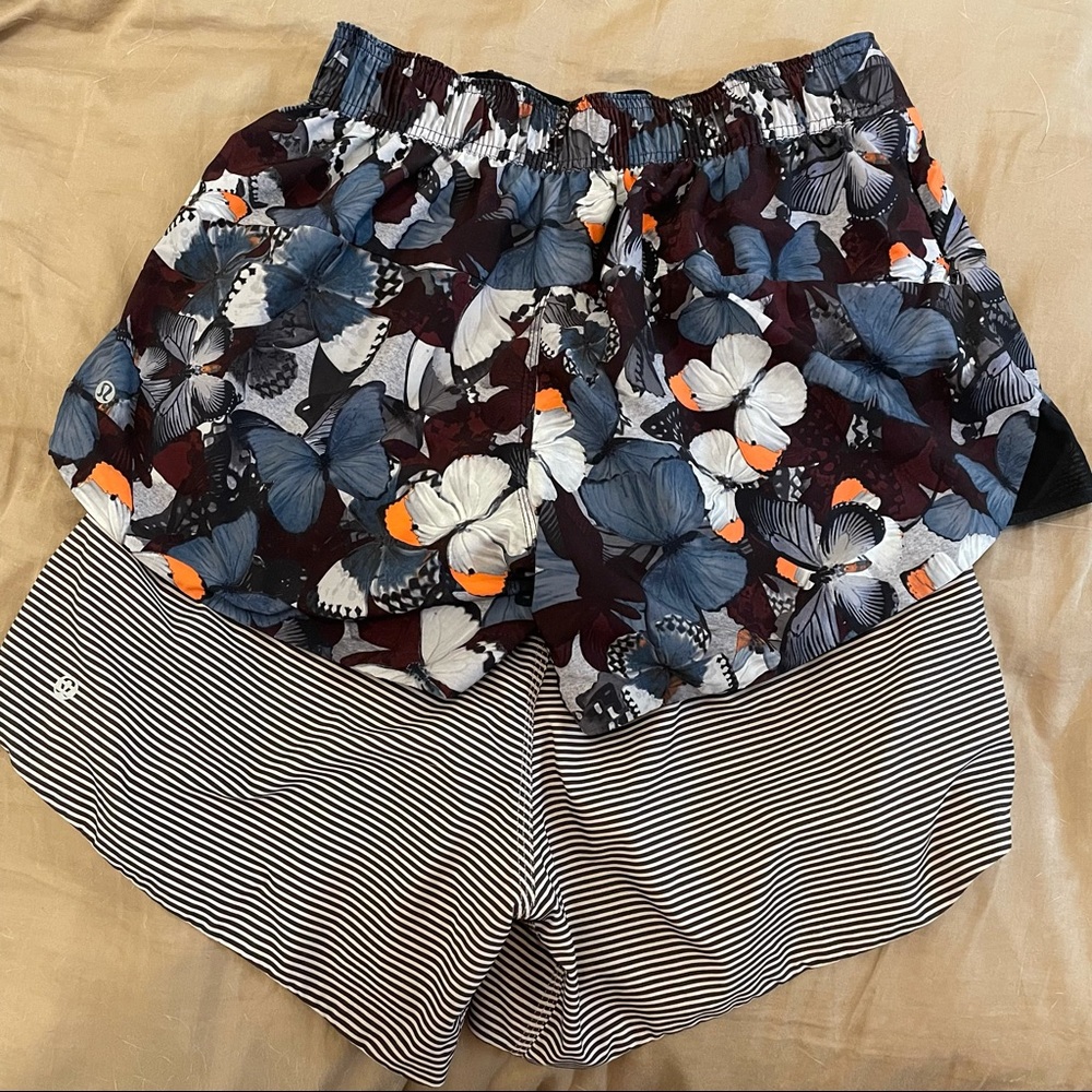 Lululemon Lot 10 Butterfly go the distance Shorts
